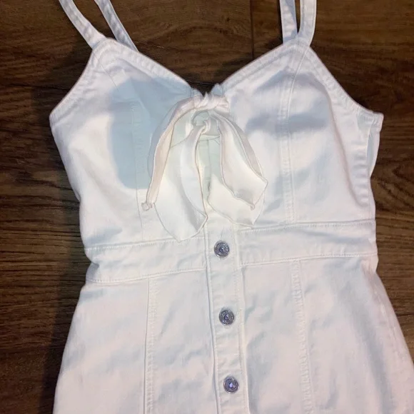 7 for all mankind women’s White denim dress size Xs - Picture 3 of 4